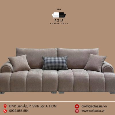 SOFA BĂNG I NHUNG XÁM CAO CẤP SFI1