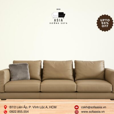 SOFA BĂNG I DA NÂU CAO CẤP SFI45 Sofa Asia