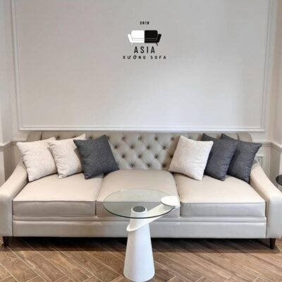 SOFA BĂNG I VẢI TRẮNG KEM SANG TRỌNG SFI5