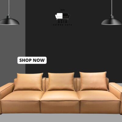 SOFA BĂNG I DA NÂU VÀNG SFI2