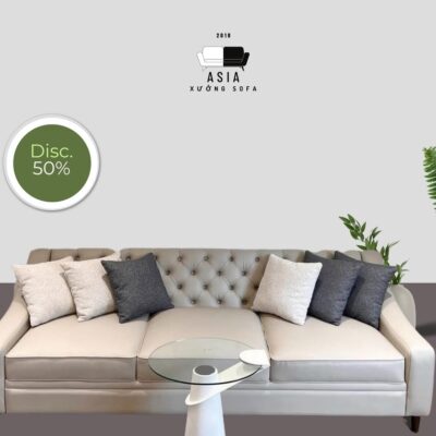 SOFA BĂNG I VẢI TRẮNG KEM SANG TRỌNG SFI5