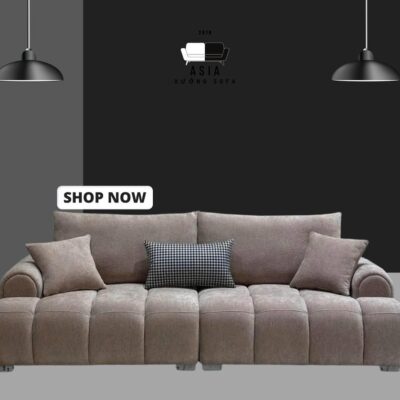SOFA BĂNG I NHUNG XÁM CAO CẤP SFI1