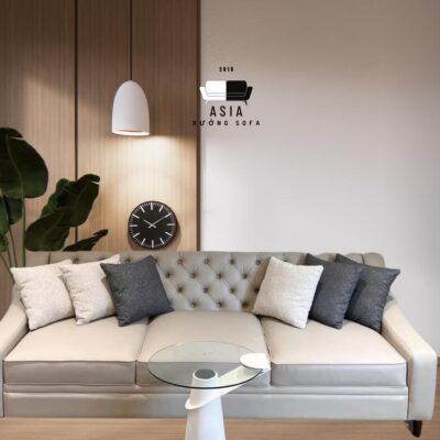 SOFA BĂNG I VẢI TRẮNG KEM SANG TRỌNG SFI5