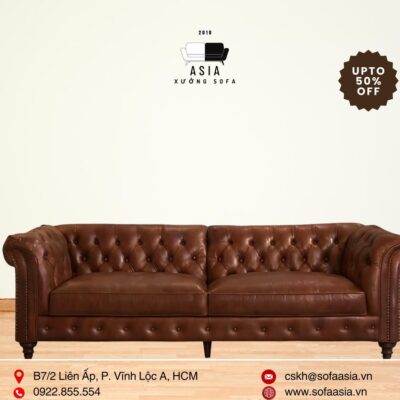 SOFA BĂNG I DA CỔ ĐIỂN SFI17