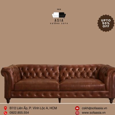 SOFA BĂNG I DA CỔ ĐIỂN SFI17 Sofa Asia