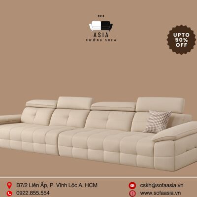 SOFA BĂNG I DA KIỂU DÁNG SANG TRỌNG SFI23 Sofa Asia