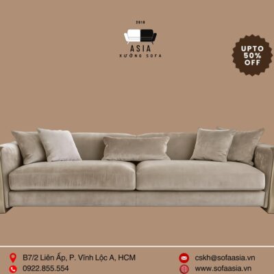 SOFA BĂNG I PHỐI INOX SANG TRỌNG SFI10 Sofa Asia