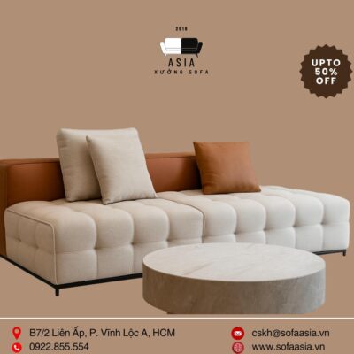 SOFA BĂNG I PHỐI VẢI MỊN MÀNG SFI14 Sofa Asia